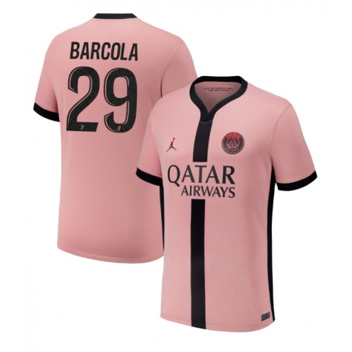 Fotballdrakt Herre Paris Saint-Germain Bradley Barcola #29 Tredjedrakt 2024-25 Kortermet